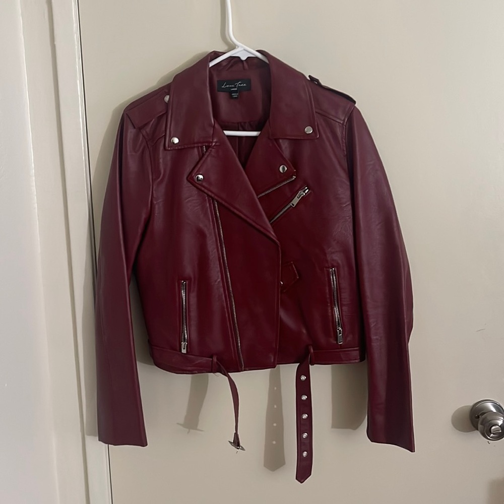 Burgundy leather Jacket